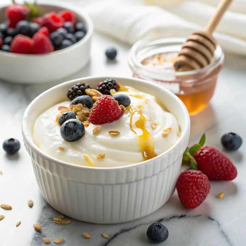 Honey Greek Yogurt Whipped Cream
