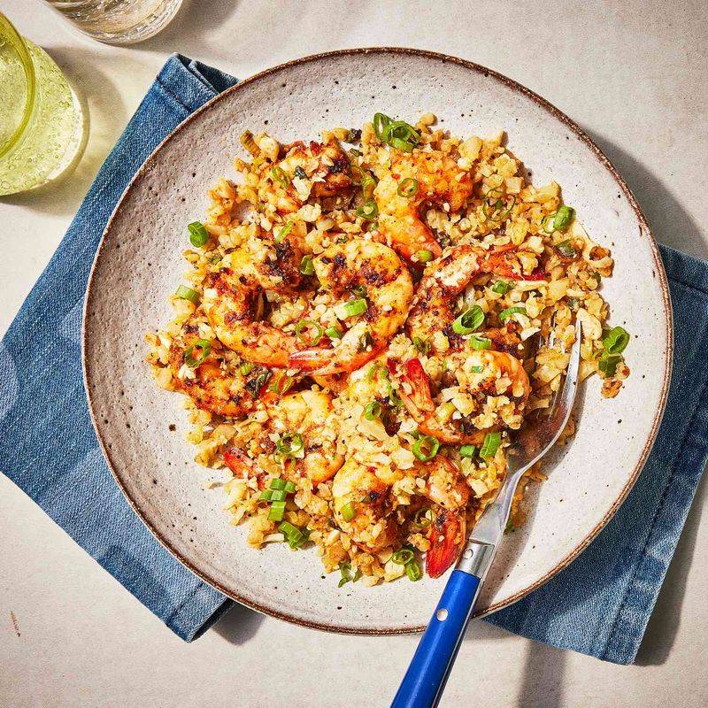 Spicy Shrimp and Cauliflower Rice