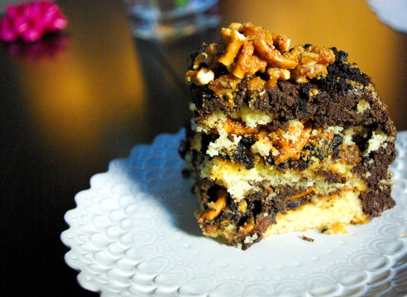 Salted Caramel Pretzel Dump Cake