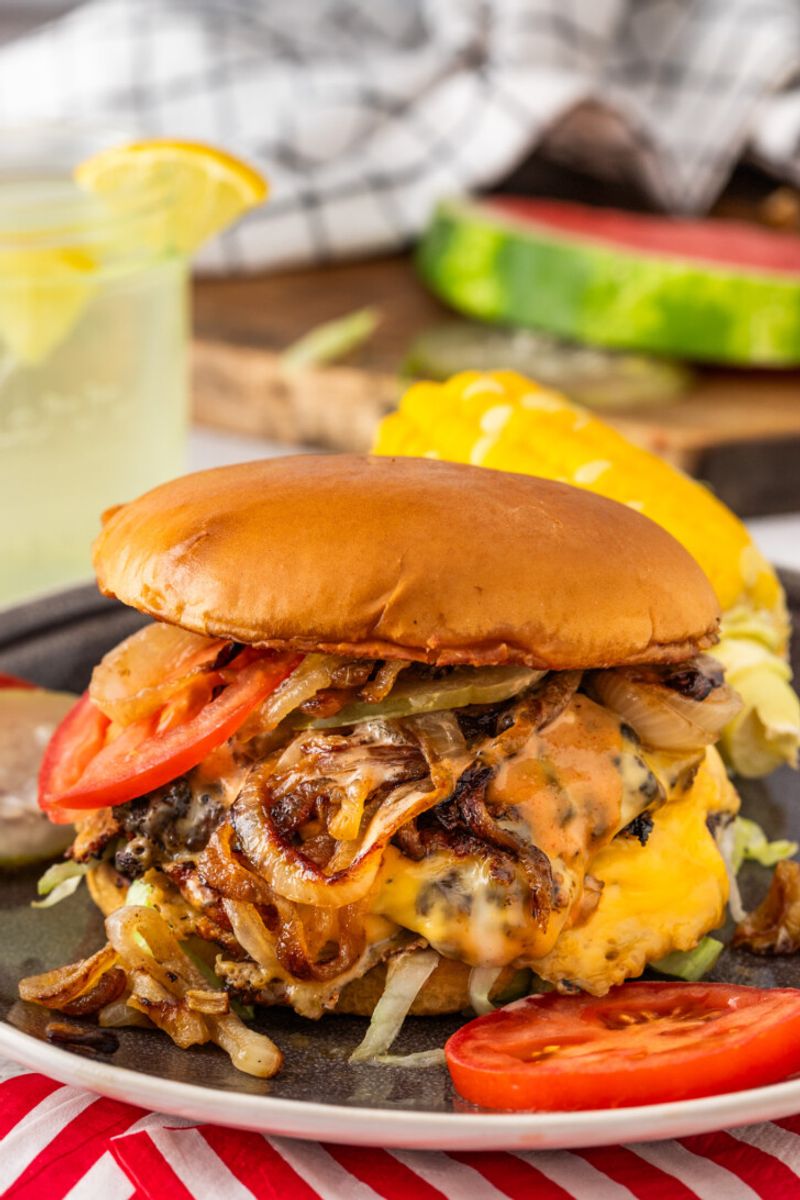 Smash Burgers With Caramelized Onions