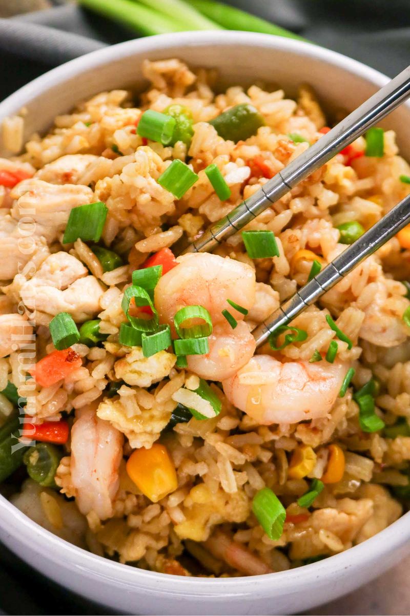 Fried Rice With Chicken Or Shrimp