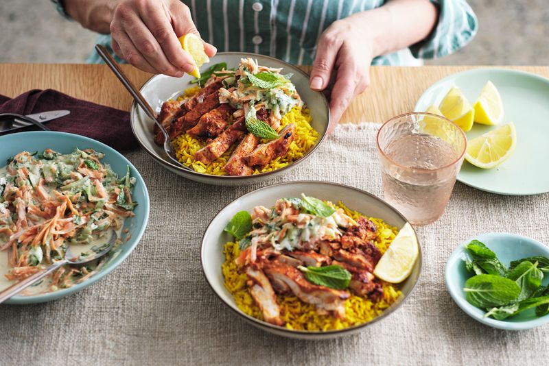 Tandoori Chicken with Cucumber Raita