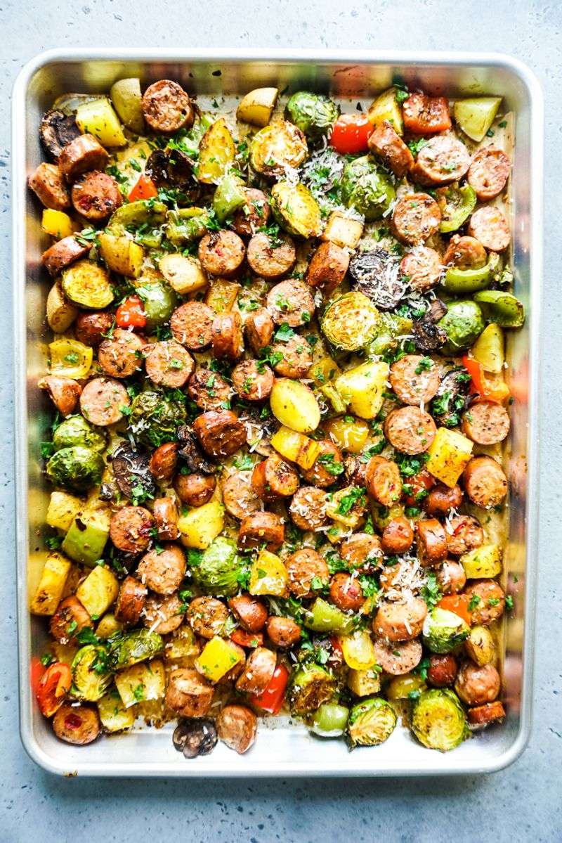 Sheet-Pan Sausage and Veggies