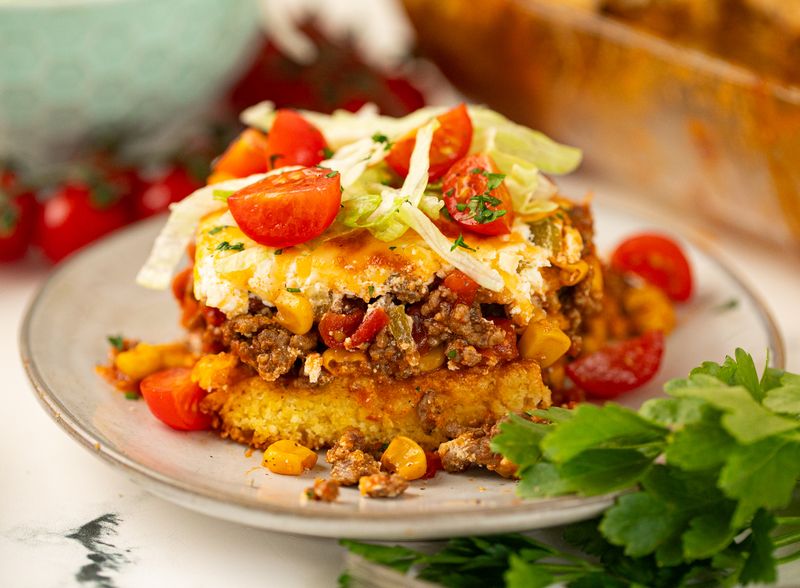 Cornbread Topped Taco Bake
