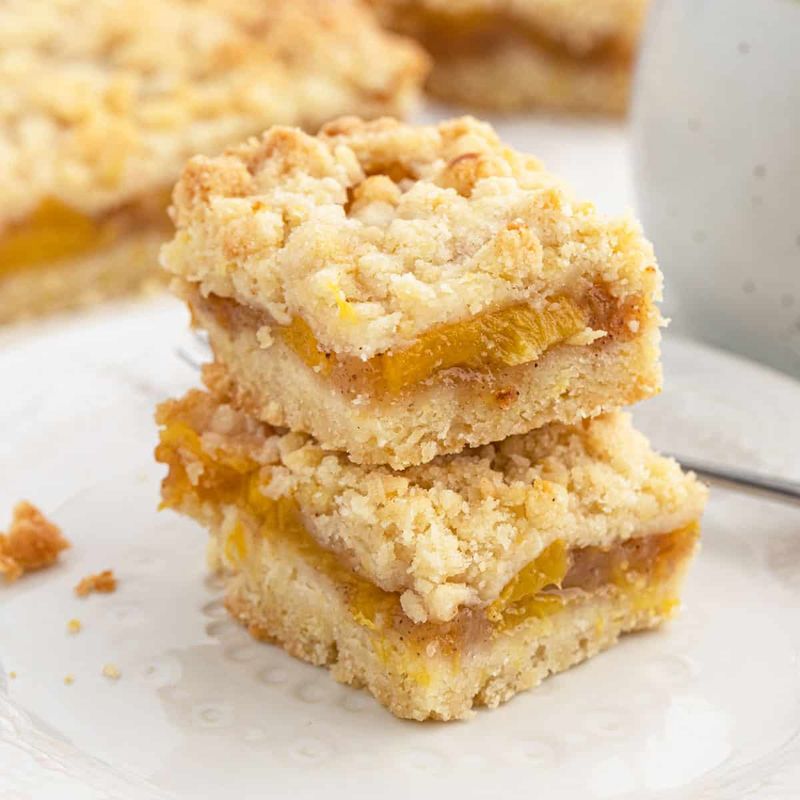 Peach Crumble Bars