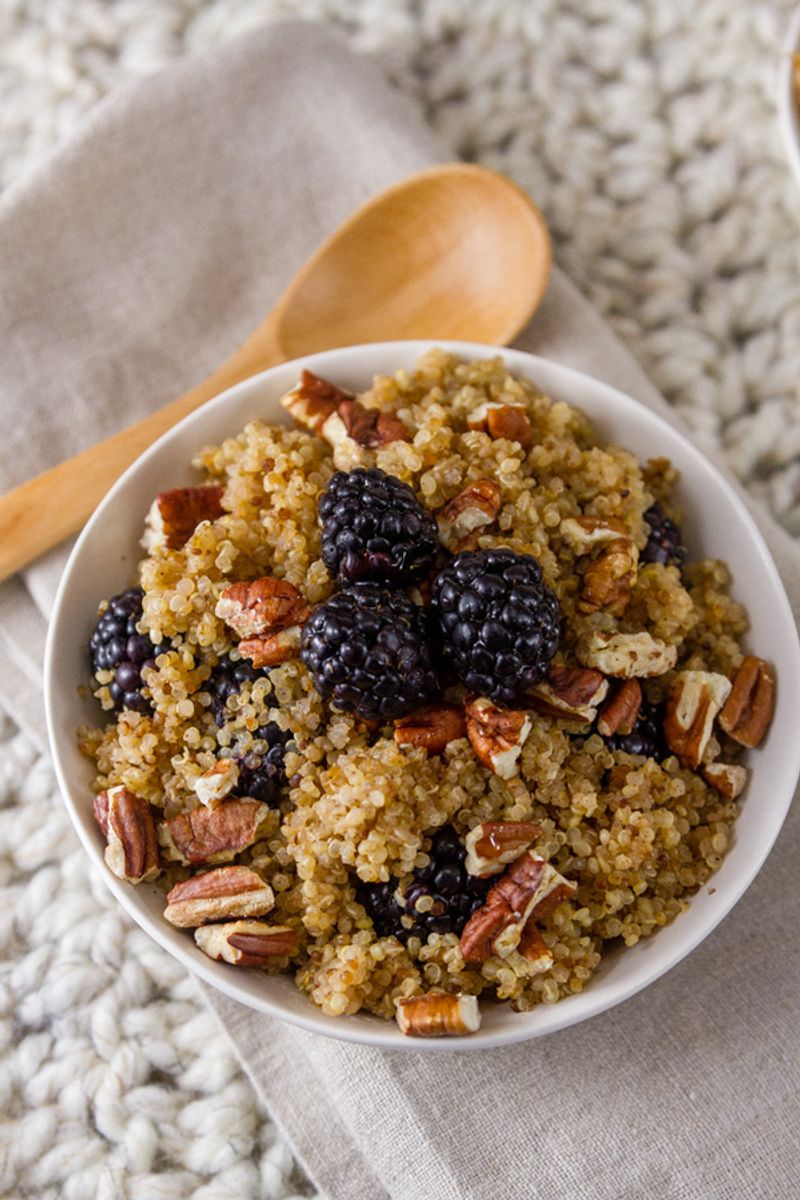 Warm quinoa breakfast cereal