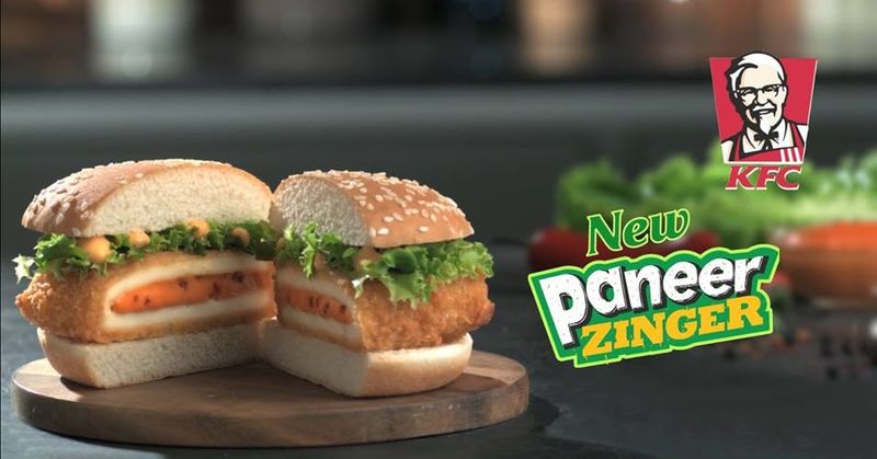Paneer Zinger Burger (India)