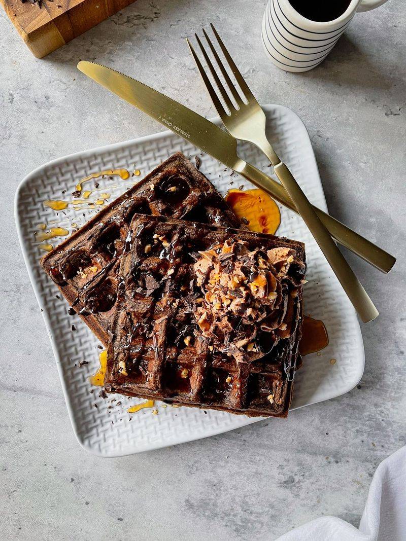 Chocolate Milk Waffles