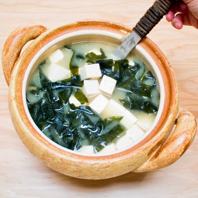 Miso Soup With Tofu And Seaweed