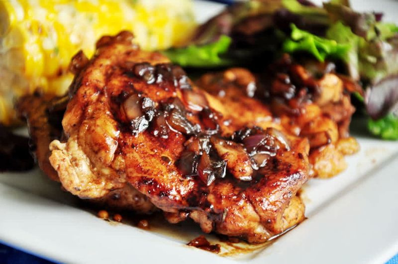 Italian Balsamic Roasted Chicken Thighs