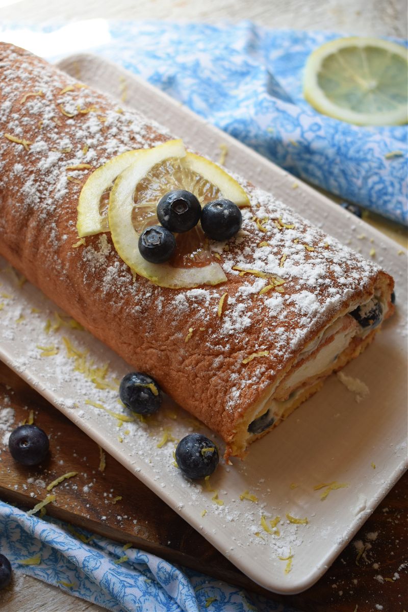 Blueberry Lemon Yogurt Roll