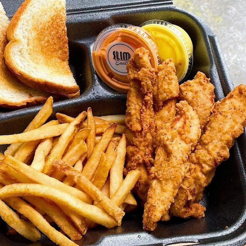 Arkansas - Slim Chickens Chicken Tenders with Sauce Flight