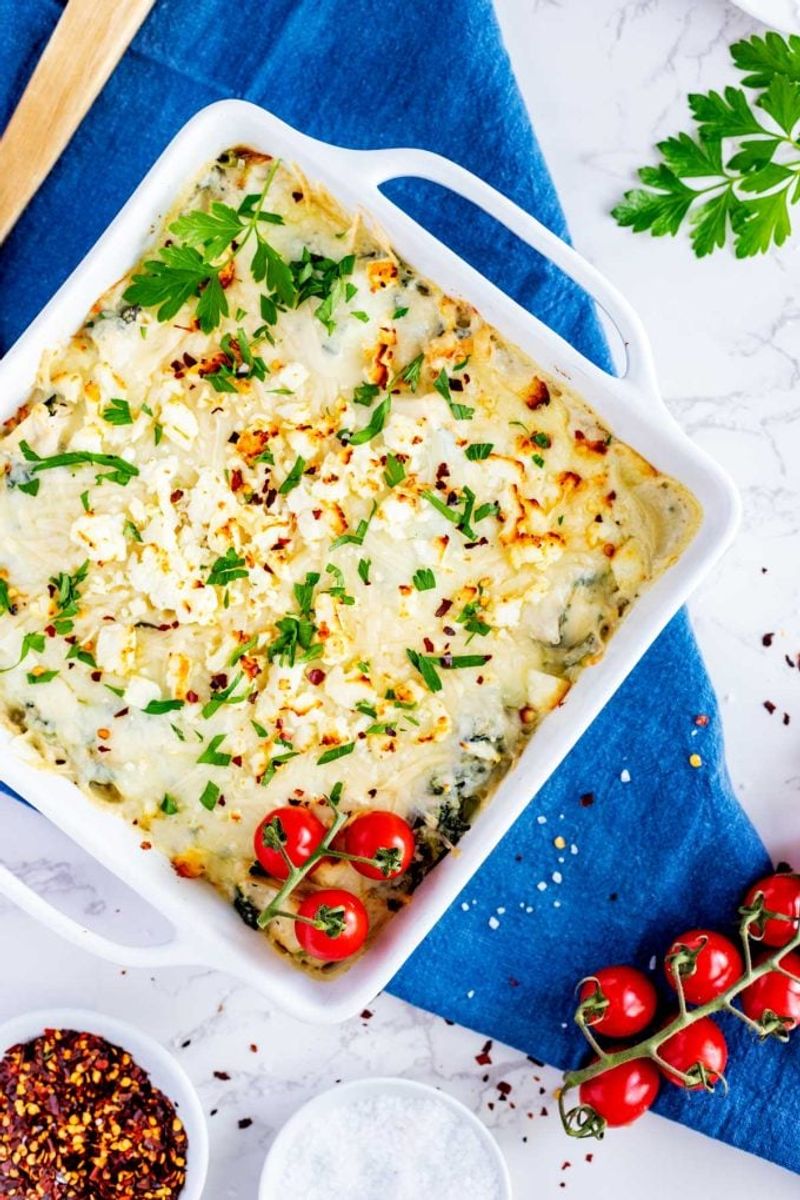 Spinach Artichoke Chicken Casserole