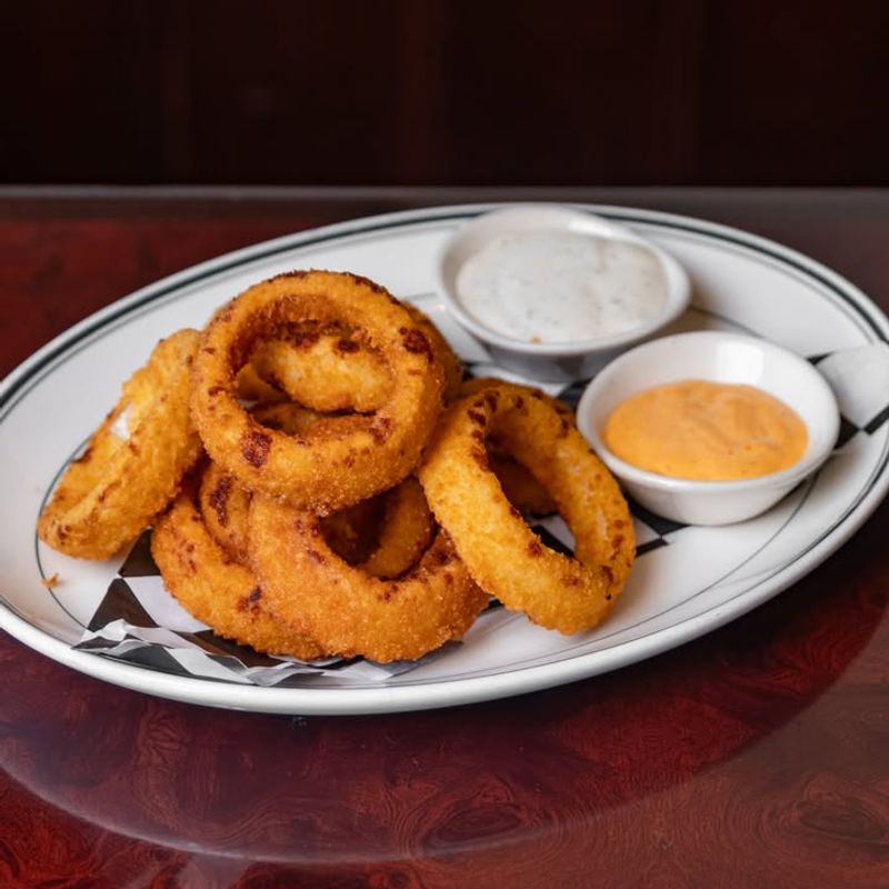 Onion rings are slept on