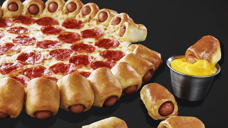 Pizza Hut Hot Dog Bites Pizza