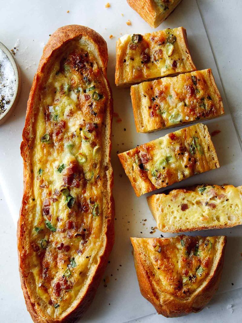 Everything Bagel Egg Boats