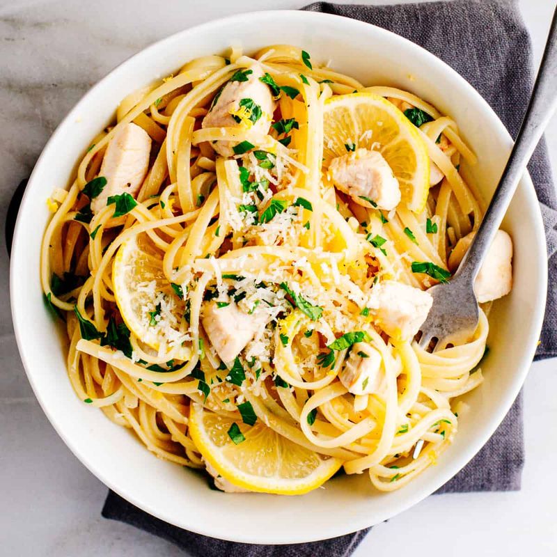 Lemon Garlic Chicken Pasta