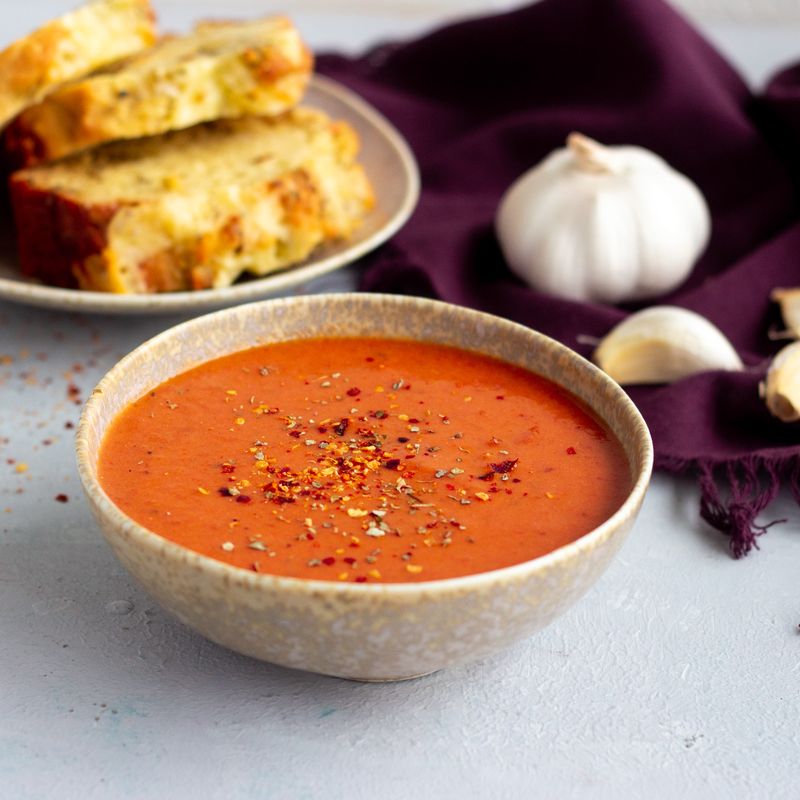 Tomato Soup With Olive Oil Drizzle