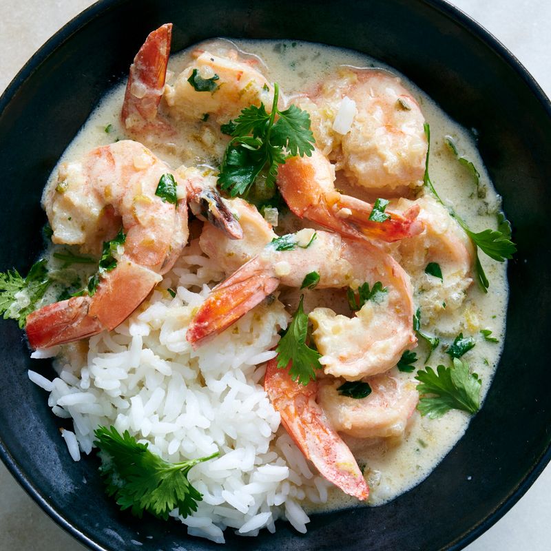 Coconut Lime Shrimp Curry