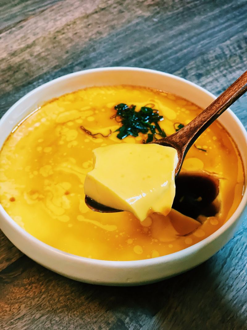 Steamed Eggs With Soy And Sesame