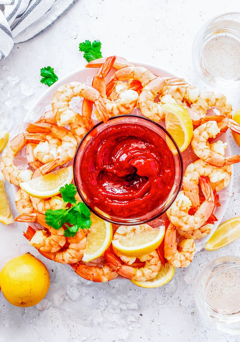 Classic Shrimp Cocktail With A Punchy Sauce