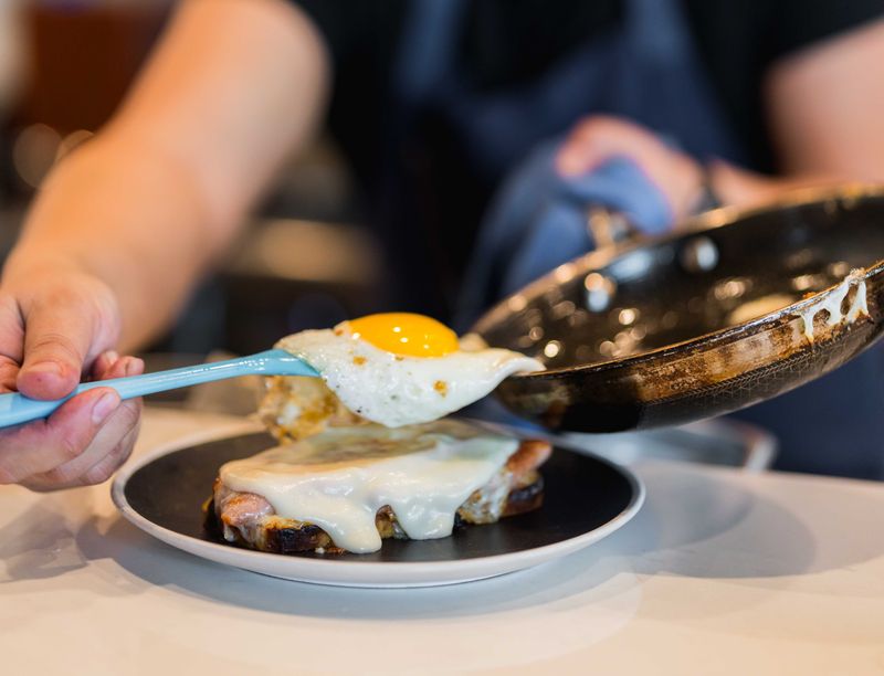 Fried eggs (especially sunny-side up)