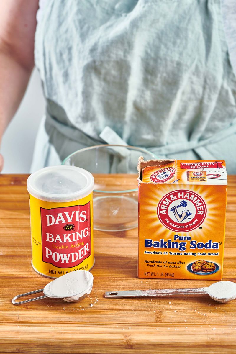 Baking soda → Baking powder in a pinch