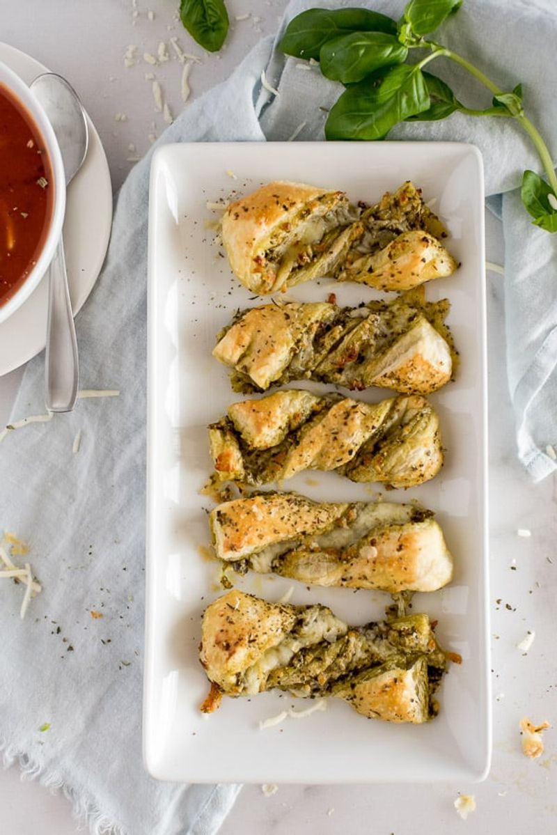 Pesto Parmesan Breadsticks