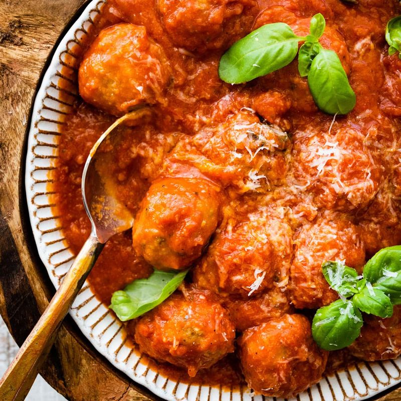 Day 22 - Herbed Turkey Meatballs with Tomato Sauce