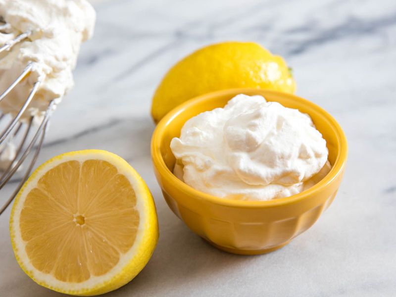 Lemon Zest Whipped Cream For Desserts
