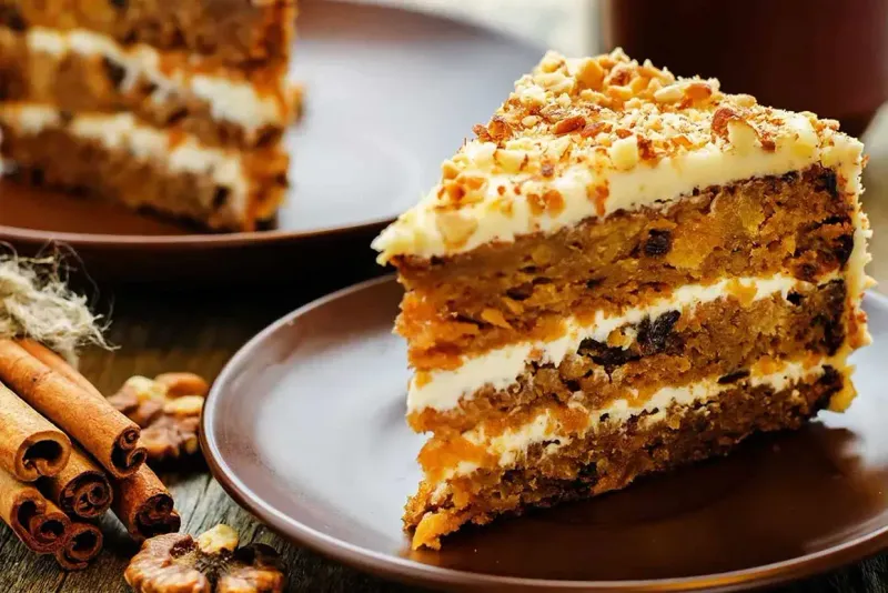 Spiced Carrot Walnut Cake