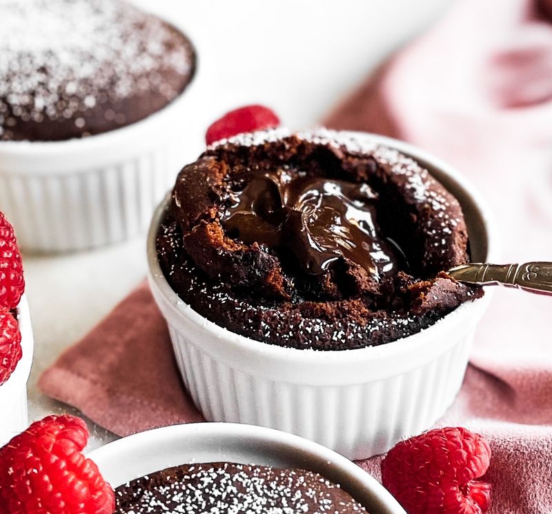 Low-Sugar Chocolate Lava Cakes
