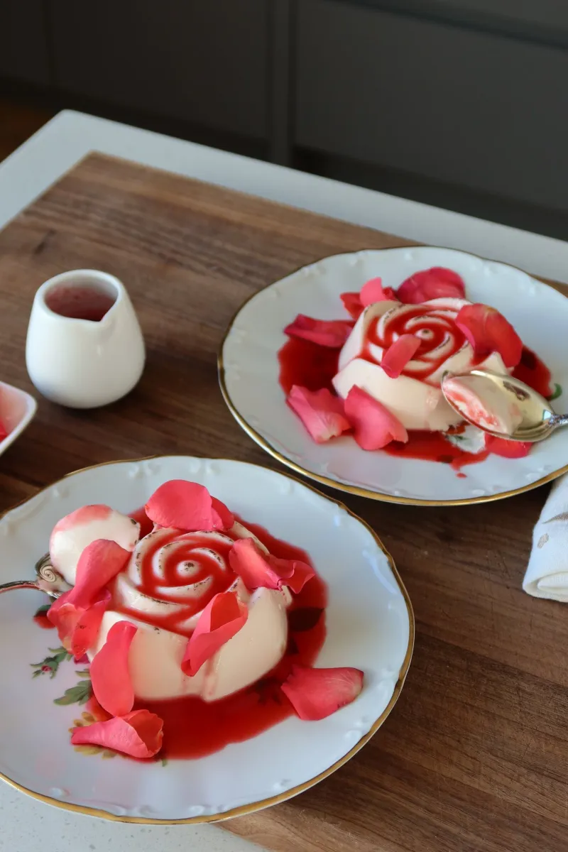 Raspberry Rose Panna Cotta