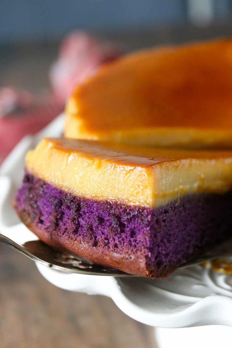 Ube Custard Jelly Bars