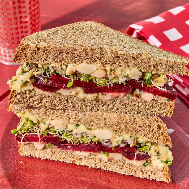 Smoky Beet Veggie Burger at Root & River