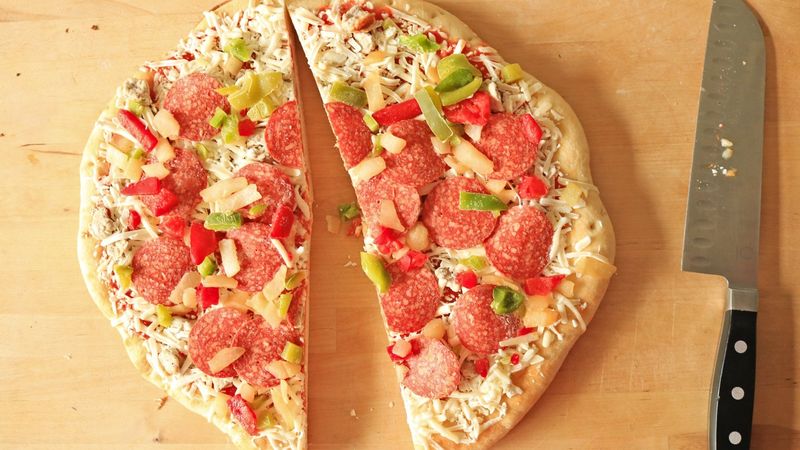 Slice immediately out of the oven