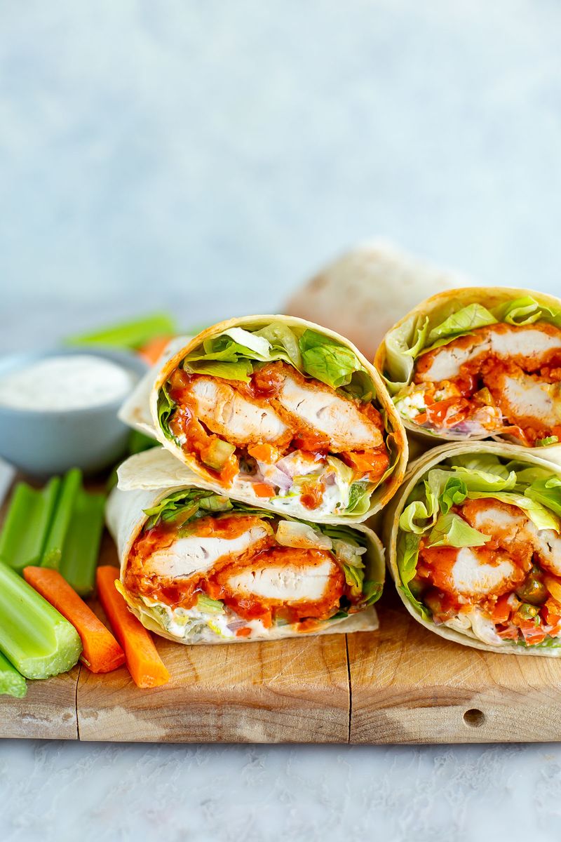 Buffalo Chicken Salad Wraps