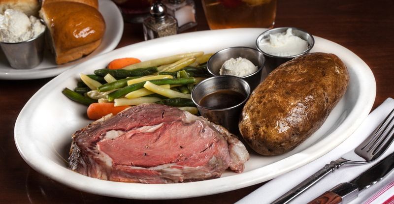 Nevada — Prime Rib Plate with Au Jus and Baked Potato
