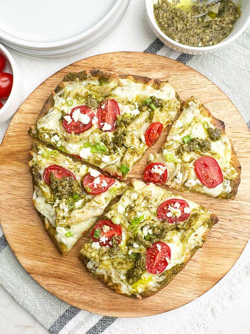Pesto Flatbread Pizza