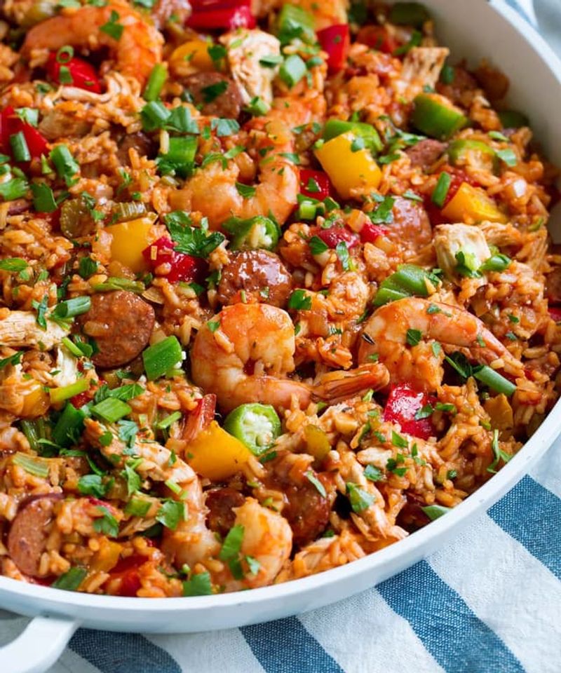 Slow Cooker Jambalaya Style Rice and Sausage