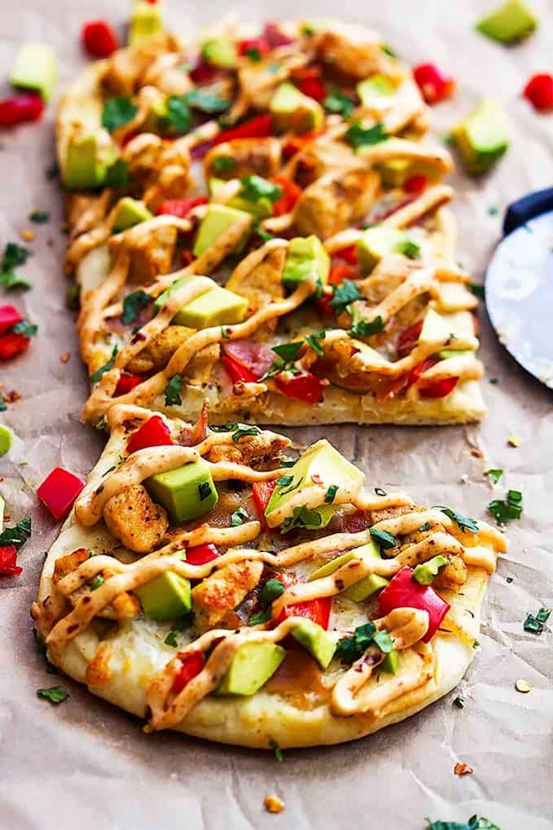 Chipotle Ranch Chicken Flatbread Taco