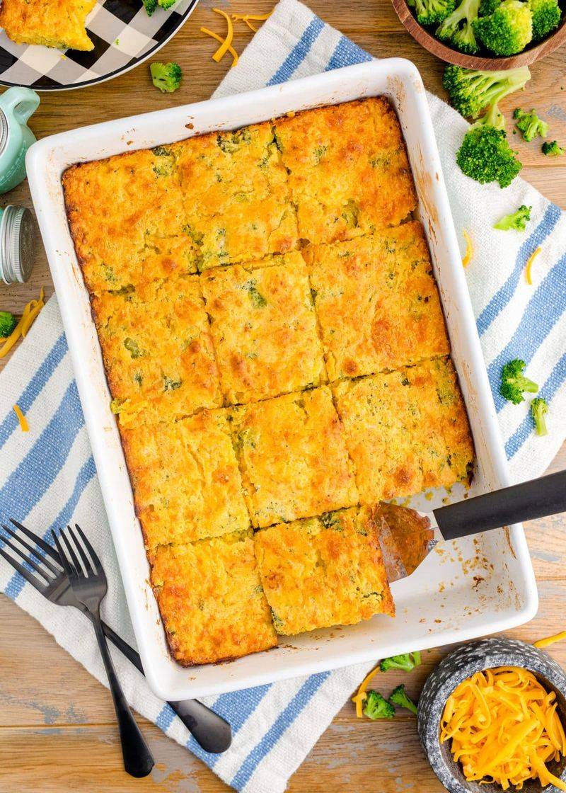 Cheesy Jiffy Broccoli Bake