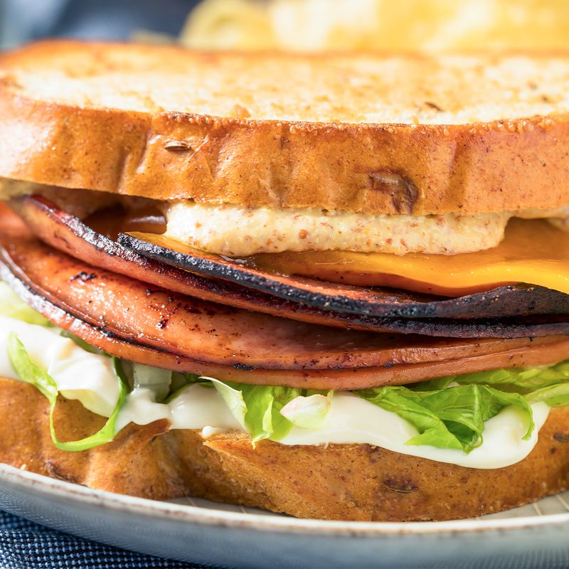 Fried Bologna Sandwiches
