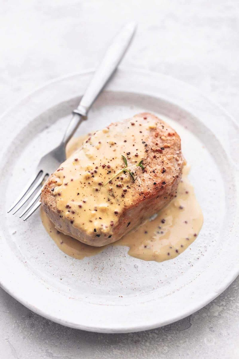 Mustard Cream Pork Chops