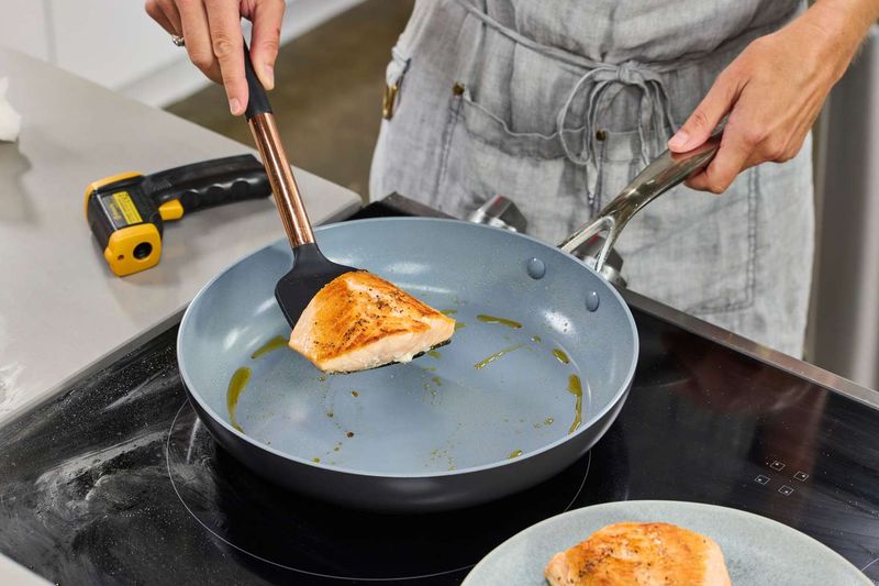 Using nonstick for high heat searing