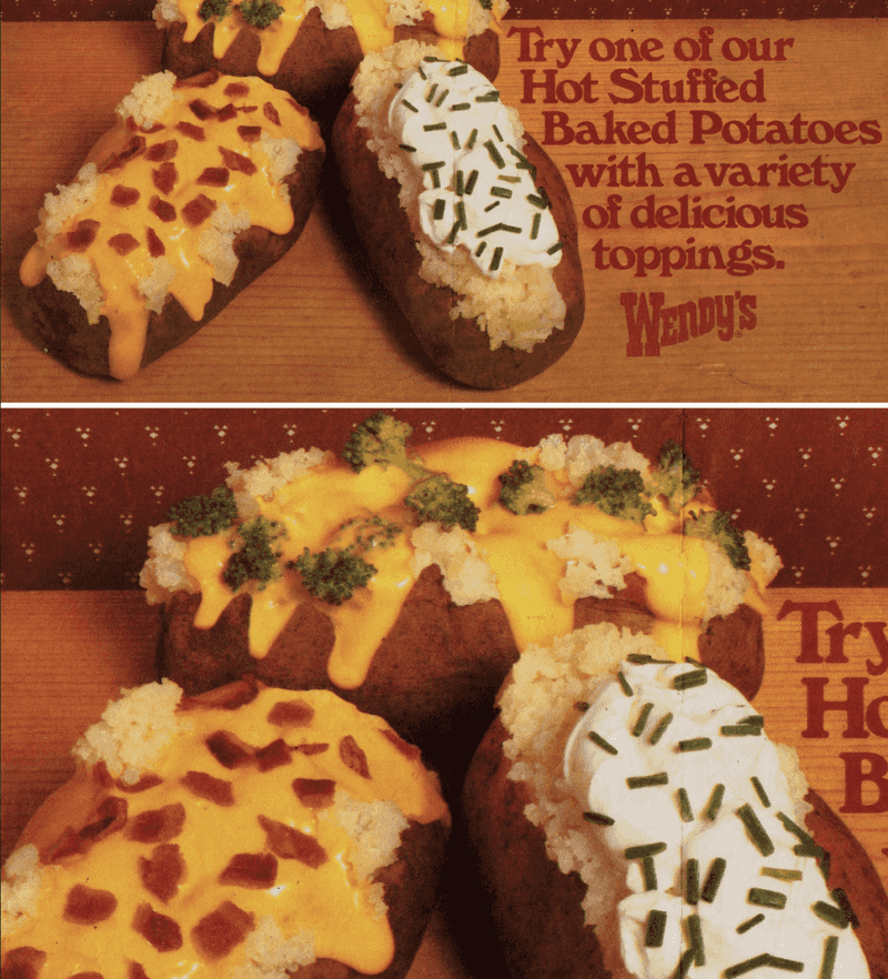 Wendy’s Hot Stuffed Baked Potato (Sandwich-Style Toppings)