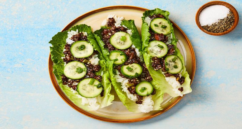Bulgogi-Style Ground Beef Lettuce Wraps