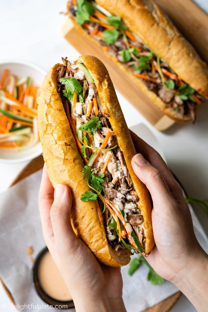 Vietnamese Banh Mi with Pork and Pickles