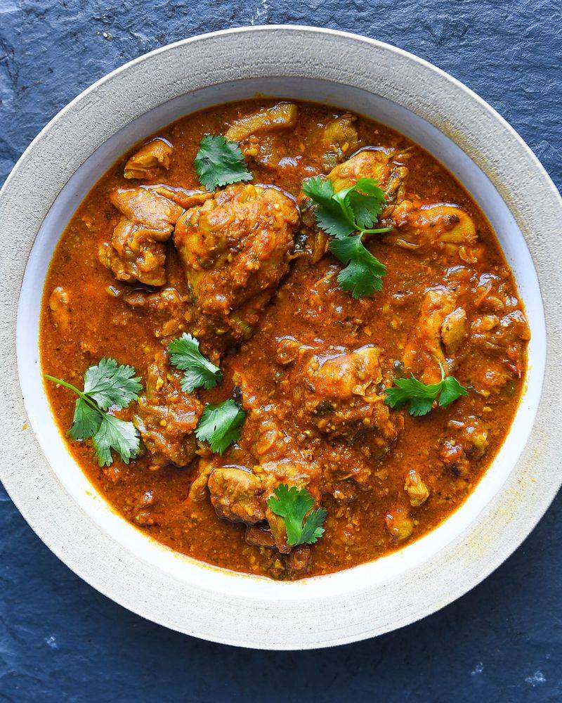 Indian Chicken Curry With Red Chiles