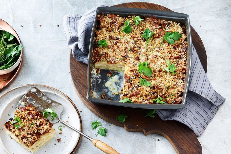 Parsnip and Leek Gratin